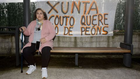 Elena Conchado, afectada por un ictus, tiene dificultades para acceder a las paradas de bus