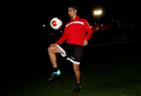 Pablo Pillado se ejercit� ayer por primera vez con el Arousa tras su flamante fichaje la semana pasada.