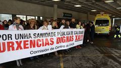 Canci�n dedicada a la gerente en la protesta de Urgencias del CHUS