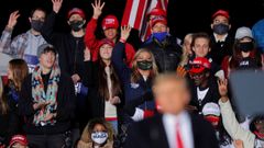 Partidarios de Trump en un mitin en Dalton, Georgia