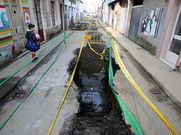 Obras del plan Urban paralizadas en la calle Alonso L�pez.