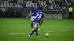 Edu Bedia en el Real Oviedo-Reus