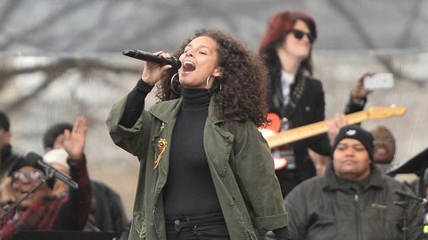 Alicia Keys acta en Washington