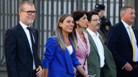 La diputada de Junts en el Congreso, M�riam Nogueras, a su llegada a la C�mara Baja.