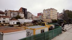 Obras de urbanizacin de la zona D, junto al Parque dos Condes