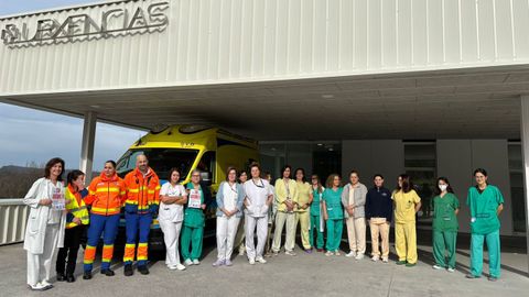 Personal de Urxencias del hospital de Barbanza secundó la protesta para pedir más medidas de protección para los sanitarios