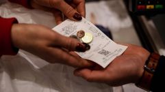 Pago con monedas, en euros