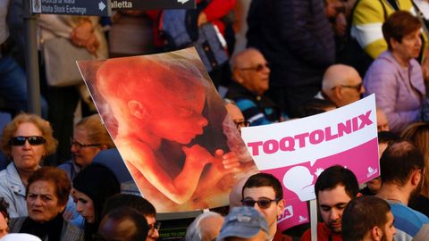 Manifestaci�n el a�o pasado en Malta contra la legalizaci�n del aborto
