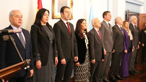 Tom� y Villares, junto a Candia, en el acto del pasado D�a de la Constituci�n