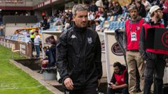 Rub�n Dom�nguez durante el �ltimo partido en casa disputado por el Pontevedra CF