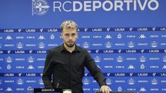 David Mella, durante la presentacin de su ampliacin de contrato