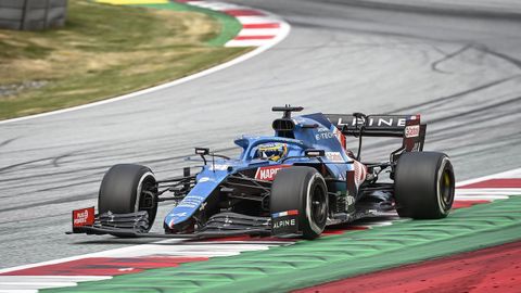 Alonso, en accin durante el Gran Premio de Austria