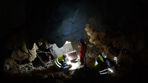 Yacimiento arqueol�gico de la sima de La Cerrosa, en Suar�as, Pe�amellera Baja, Asturias