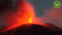 Erupci�n del volc�n Etna, Sicilia (Italia).