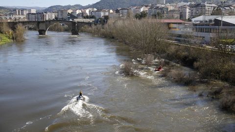 Desembocadura del Barbaña en el río Miño, en Ourense.