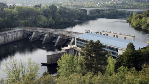 Río Miño en el embalse de Velle.