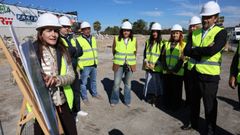 Visita del conselleiro de Presidencia y de la alcaldesa de Lugo a las obras del aparcamiento de O Ceao