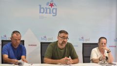 Xos� Manuel Puga, Bernardo Varela y Mar�a Mangana, del BNG.