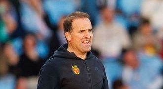 El entrenador del Mallorca, Jagoba Arrasate, durante el duelo frente al Celta en Bala�dos de este domingo.
