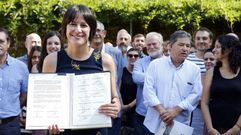 Ana Pont�n con los alcaldes del BNG