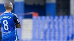 Santi Cazorla, con el 8 del Real Oviedo