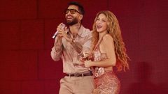 Shakira durante su �ltimo concierto en Madrid junto a Maluma