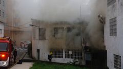 Incendio en una nave textil