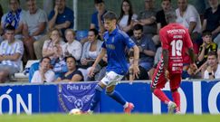 Omar Falah, en un partido con el Vetusta