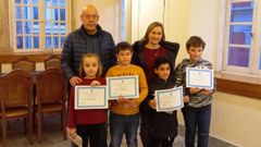 Entrega de premios de poes�a de Navidad en el Concello de Lourenz� en enero de este a�o