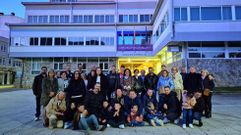 Imagen del simb�lico momento en el que el consistorio carball�s se ilumin� de azul 