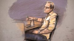 El retrato de Marius Borg durante una de las vistas del juicio.