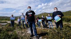 Os nacionalistas levaron a s�a protesta contra os parques e�licos descontrolados a Bordela, en Cerdedo-Cotobade