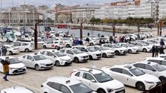 Protesta de los taxistas contra los VTC en A Corua