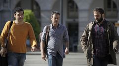 EL CESADO JEFE DE PRENSA, RODRI SU�REZ, CON XULIO FERREIRO Y SU ASESOR IAGO MART�NEZ EN EL A�O 2015