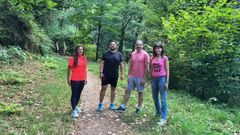 Concelleiros populares na ruta das Aceas, que piden que se repare