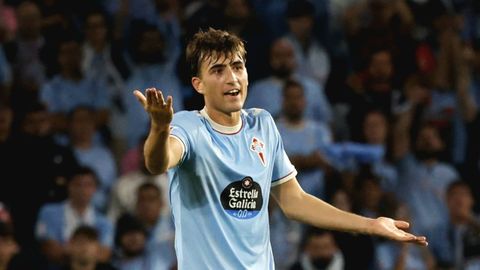 Javi Rodr�guez, durante el Celta-Osasuna de este jueves.