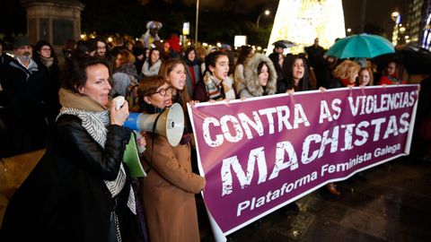 Concentracin en A Corua contra la violencia machista