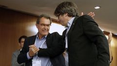 Artur Mas junto a Carles Puigdemont.