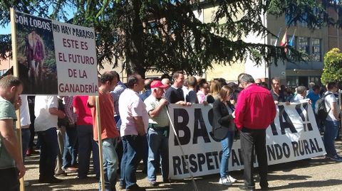 Protesta en Oviedo de los ganaderos, que se defienden de las cr�ticas por el lobo y los incendios.Protesta en Oviedo de los ganaderos, que se defienden de las cr�ticas por el lobo y los incendios