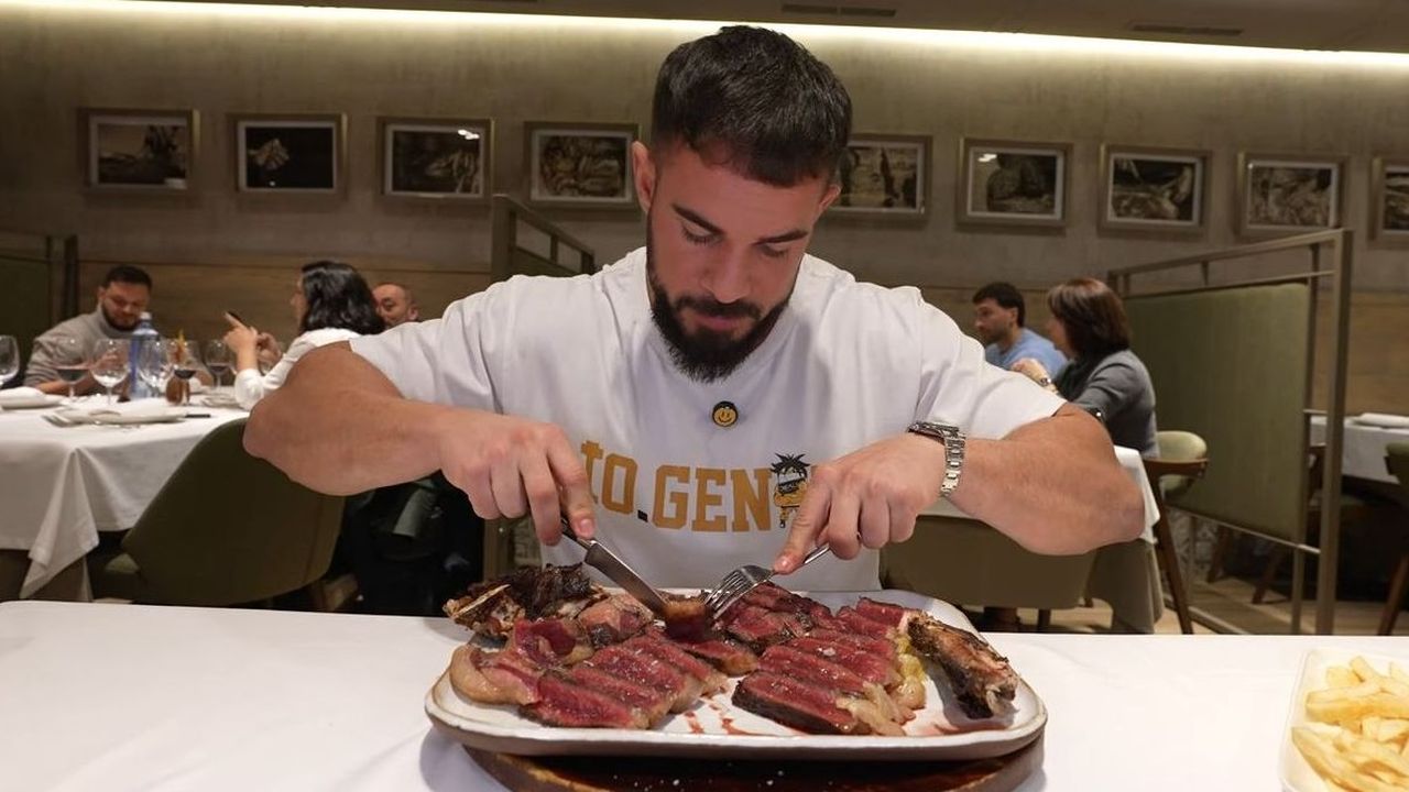 Pablo Cabezali, en el Restaurante Río Sil: «Es un manjar, ¡qué nivelón»