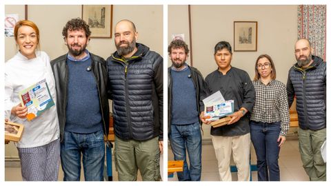 En la foto de la izquierda Mara Garca como ganadora en la categora salada, y en la de la derecha Antony Coari por la categora dulce