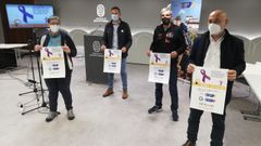 ngela Paz, Marcos Rey, Vctor Loira y Tino Fernndez, este martes, en la presentacin de la campaa por el Da de las Enfermedades Inflamatorias Intestinales