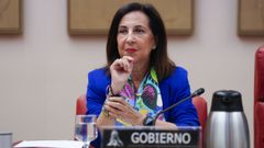 La ministra de Defensa, Margarita Robles, en su comparecencia del pasado martes.