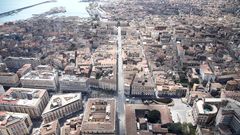 Calles desiertas en Catania, Sicilia, durante el confinamiento del pa�s por coronavirus