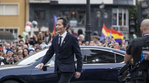 Byung-Chul Han, Premio Princesa de Asturias de Comunicaci�n y Humanidades, en su llegada al teatro Campoamor