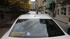 Parada de taxis en el parque de San L�zaro