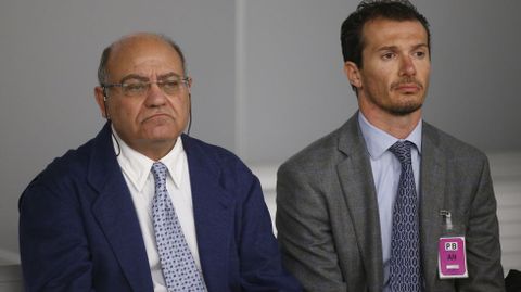 El expresidente de la Confederacin Espaola de Organizaciones Empresariales (CEOE) y de Confederacin Empresarial de Madrid (CEIM), Gerardo Daz Ferrn, junto al ltimo director de Viajes Marsans, Ivn Losada.