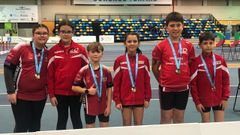 Nueve medallas del Maderas Barcia Lourenz� Cervo en los gallegos de base