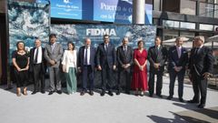 Foto de familia en la inauguracin de la Feria de Muestras de Gijn, en el Recinto Ferial 'Luis Adaro', a 1 de agosto de 2025, en Gijn
