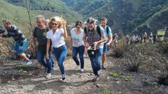 Yolanda Daz, en Parada do Courel durante la presentacin de Sumar en Galicia